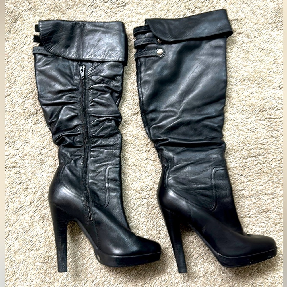 Jessica Simpson knee high black boots worn once